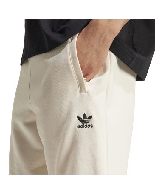 Adidas Originals White Fleece Jogger Shorts for men
