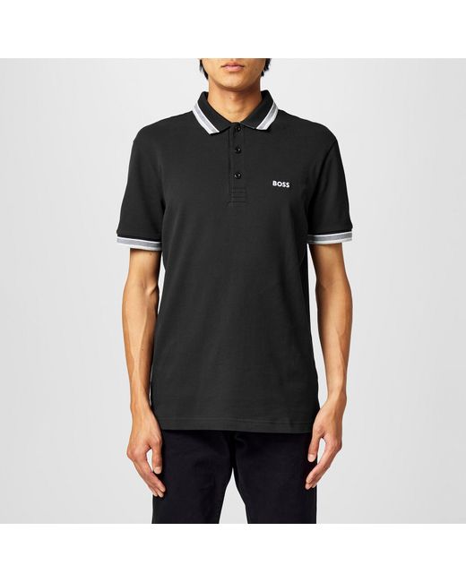 Boss Black Paddy Polo Shirt With Contrast Tipping for men