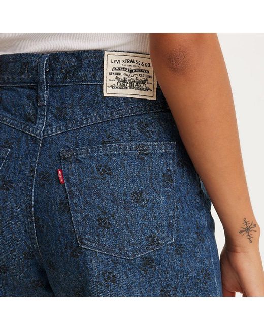 Levi's Blue Levi's Wellthread 80S Mom Short Flowe