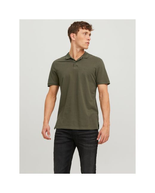 Jack & Jones Green Short Sleeve Polo Shirt for men