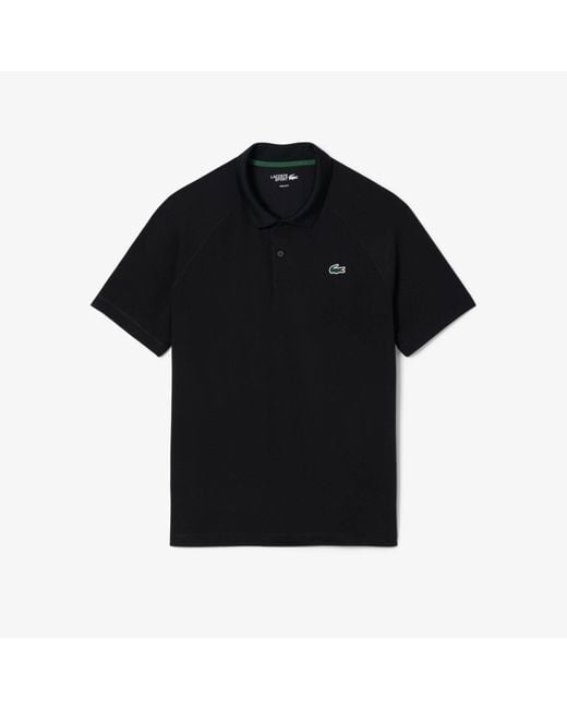Lacoste Black Short Sleeve Performance Polo Shirt for men