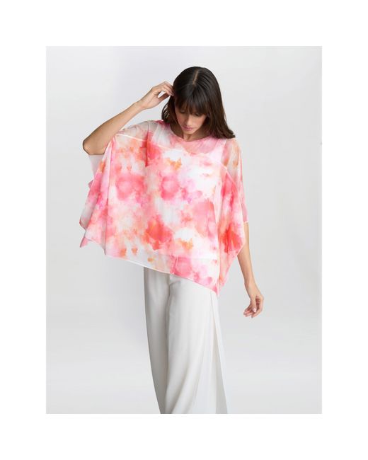 Gina Bacconi White Evie Capped Sleeve Blouse