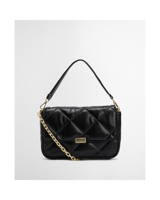 Barbour Black Soft Quilted Shoulder Bag