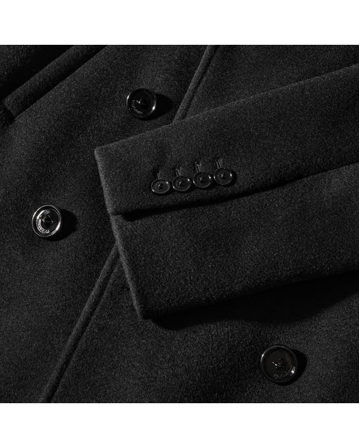 Balenciaga Black Bal Wool Ovrcoat Sn63 for men