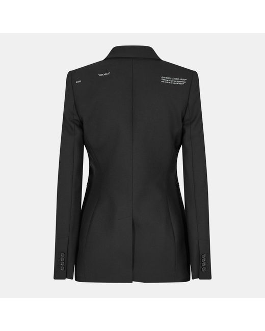 Off-White c/o Virgil Abloh Black Structured Suit Jacket