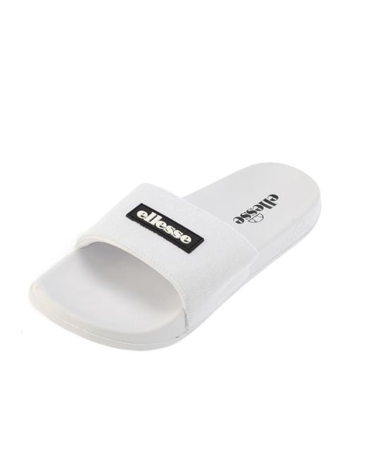 Ellesse White Laxxes Water Resistant Pool Sliders for men