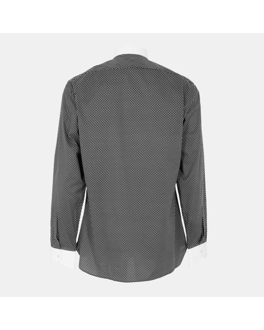 Tom Ford Gray Diamond Long Sleeve Patterned Shirt for men