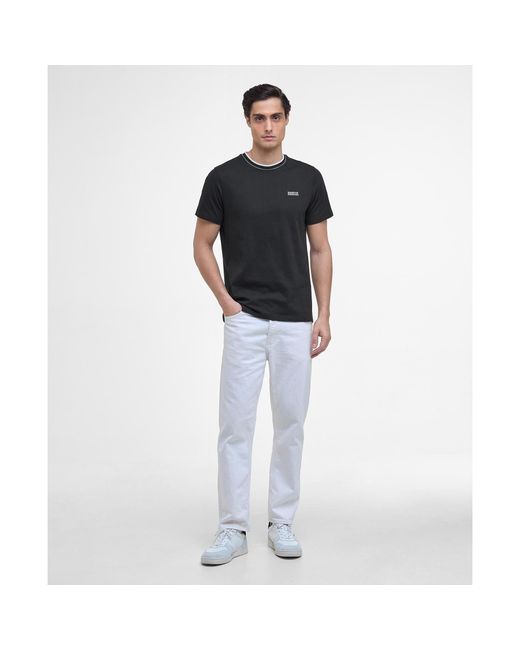 Barbour Black Buxton Tipped T-Shirt for men