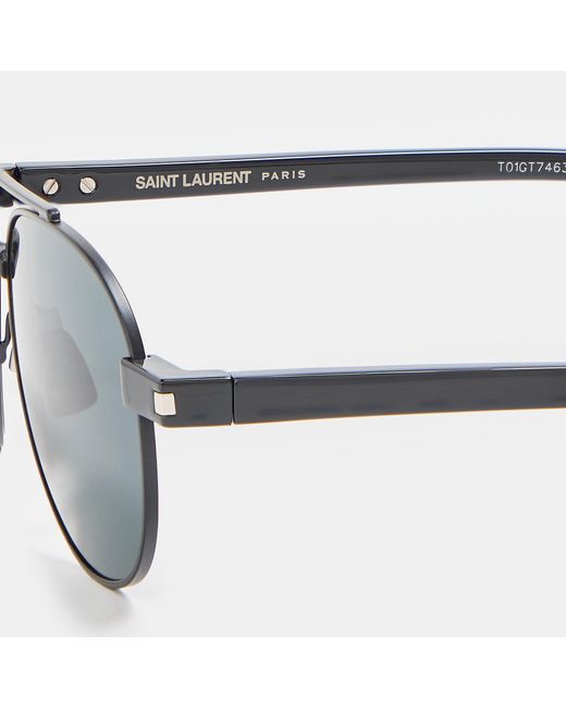 Saint Laurent Gray Sl 843 Aviator Sunglasses for men