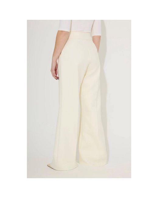 Odd Muse White Wide Leg Trousers