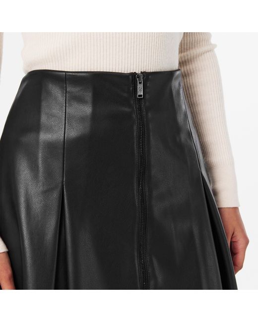 DKNY Black High-Shine Mini Skirt