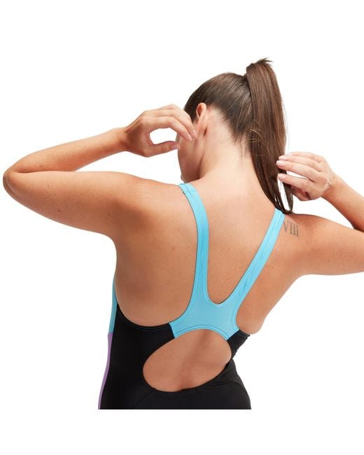 Speedo Black Colourblock Splice Muscleback