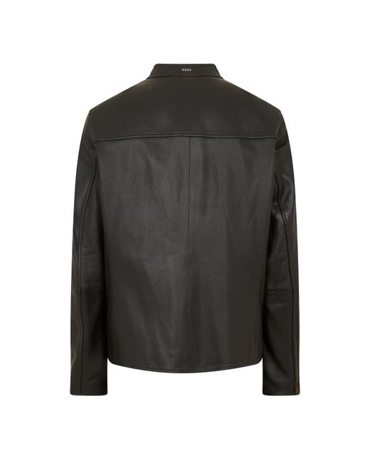 Boss Black Nokuri1 Leather Jacket for men