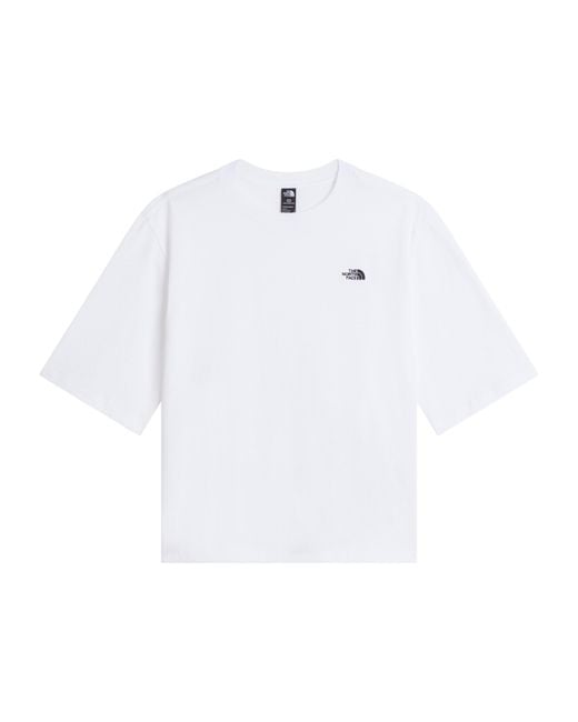 The North Face White Tnf Essential Simple Dome Boxy Relaxed T-Shirt