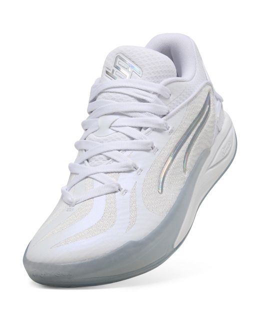 PUMA White Stewie 4 Basketball Trainers