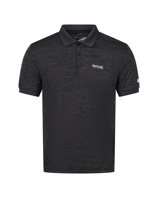 Regatta Black Remex Ii Quick-Drying Polo Shirts for men