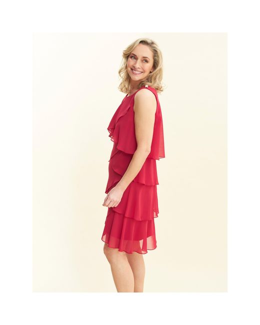 Gina Bacconi Vesta Jewel Tiered Cocktail Dress