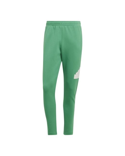 Adidas Green Closed Hem Fleece Joggers for men