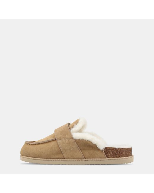 Jack Wills Natural Shearling Mule Slippers