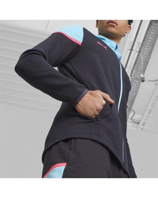 PUMA Blue Mcfc Casuals Hooded Jkt Hoody for men