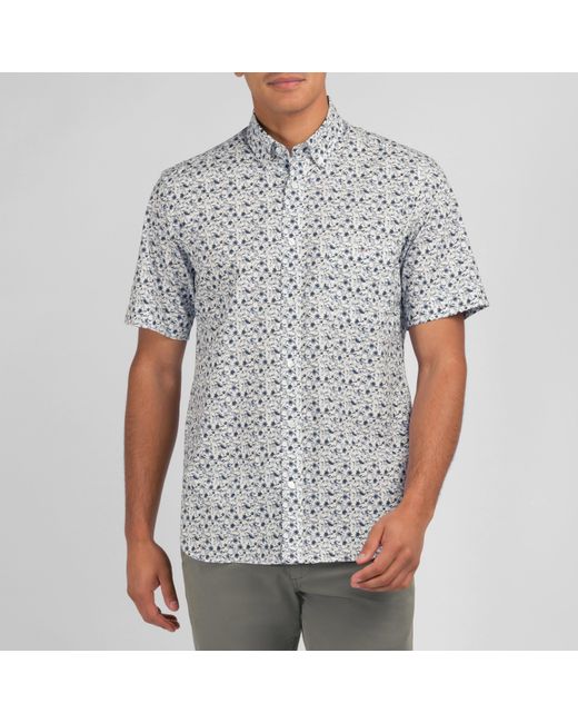 Eden Park Gray Shirt With Exclusive Floral Print for men