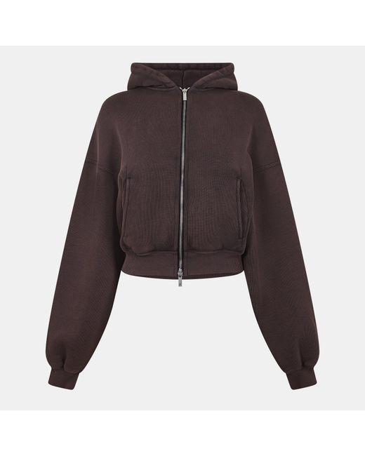 Represent Brown Initial Zip Hoodie