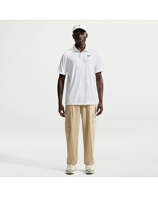 Nike White Short Sleeve Performance Polo Shirt for men