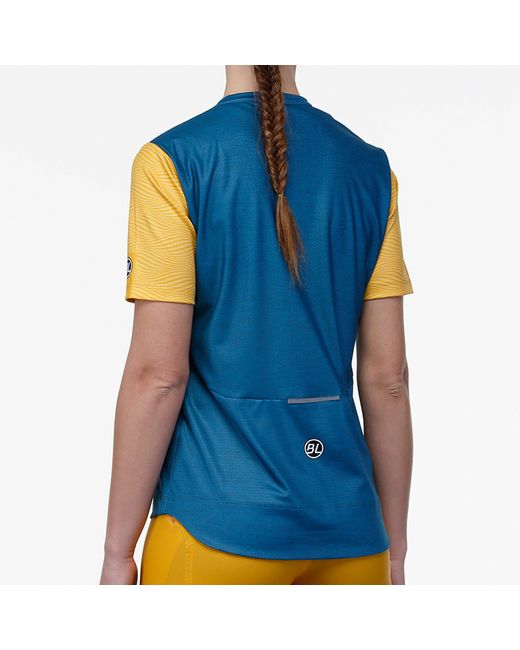 Bicycle Line Blue Zoe Half Zip Short Sleeve Cycling Jersey