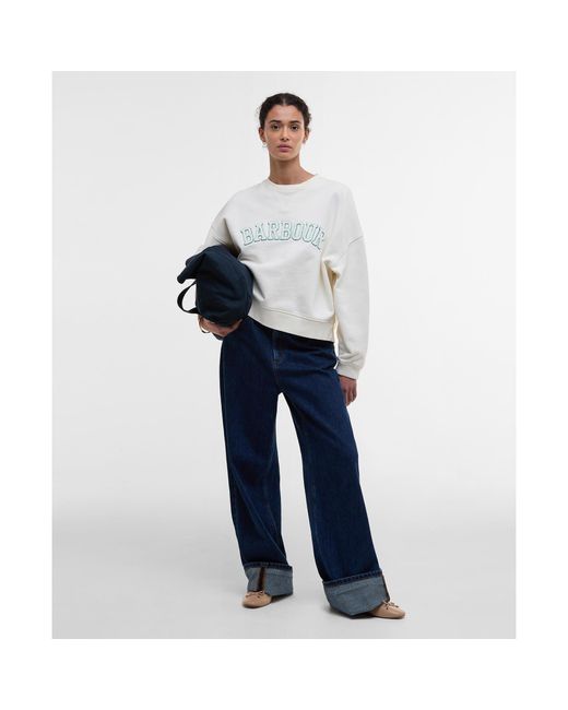Barbour Gray Silverdale Crew-Neck Relaxed Fit Sweatshirt