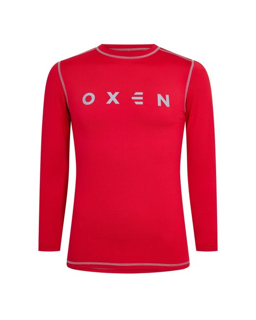 OXEN Red Long Sleeve Baselayer Top for men
