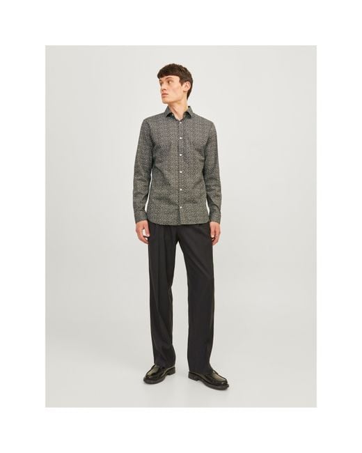 Jack & Jones Gray Slim Fit T-Shirt for men