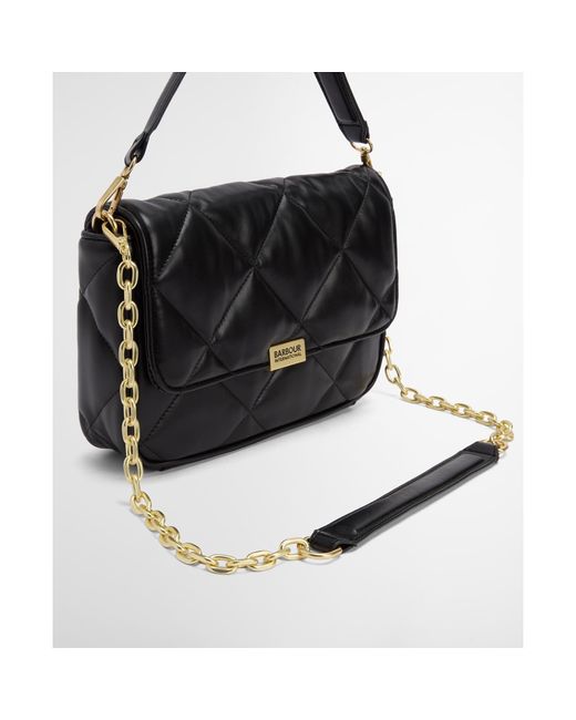 Barbour Black Soft Quilted Shoulder Bag