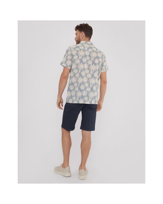 Threadbare Gray Northhal Short-Sleeve Patterned Shirt for men