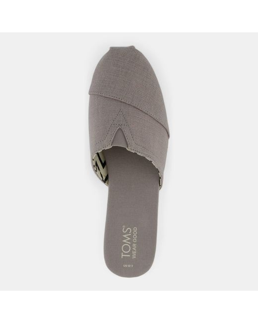 TOMS Gray Alpargata Mules Size 7