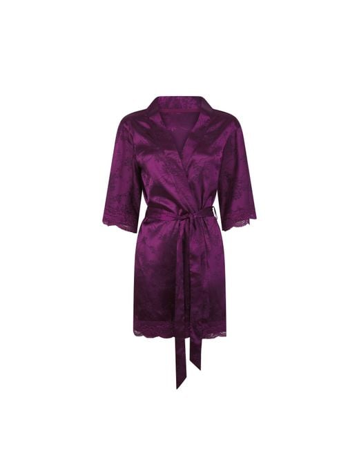 Ted Baker Purple Clara Silk Dressing Gown