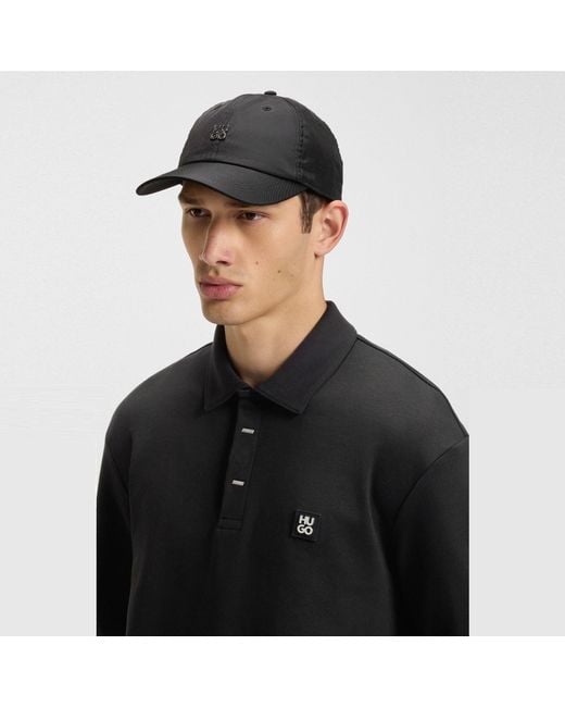 HUGO Black Dargenpolo Short Sleeve Polo Shirt for men