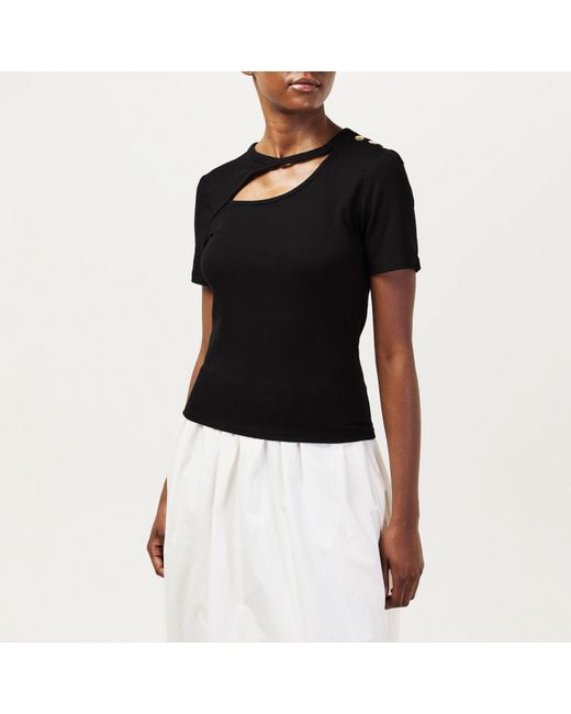 Barbour Black Jenny Cut Out Top