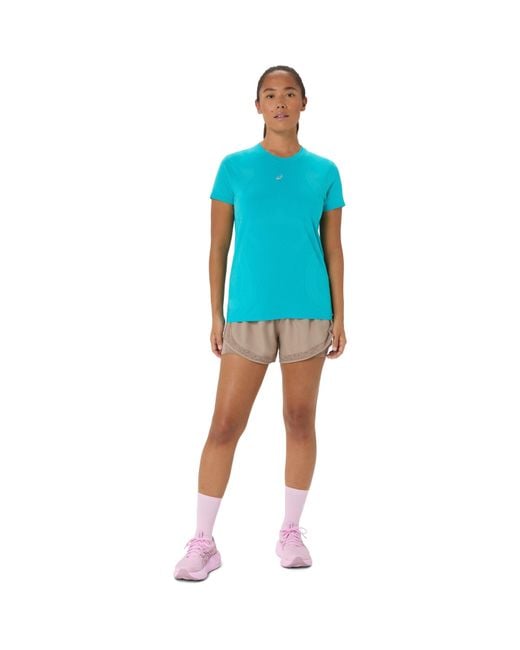 Asics Blue Road Seamless Ss Top Running