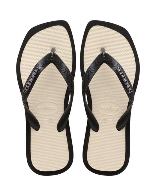 Havaianas Black Top Square Fusion Flip Flops