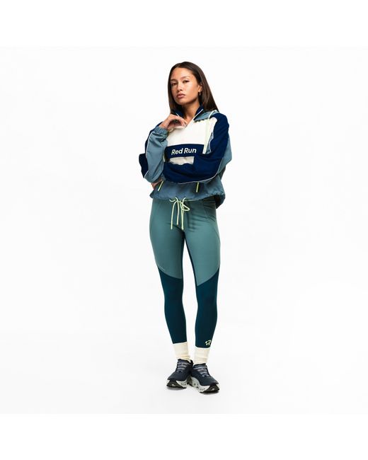 Red Run Blue Skyline Cropped Windbreaker