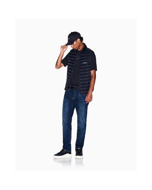 ARMANI EXCHANGE Blue Down Waistcoat for men