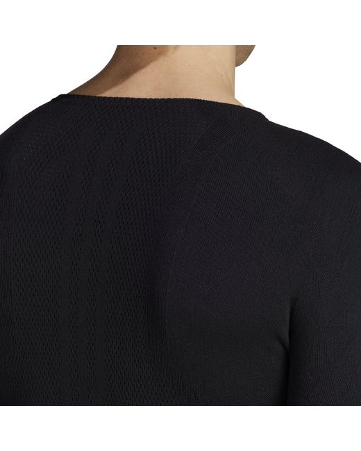 Adidas Black Drynamo Long Sleeve Training T-Shirt for men