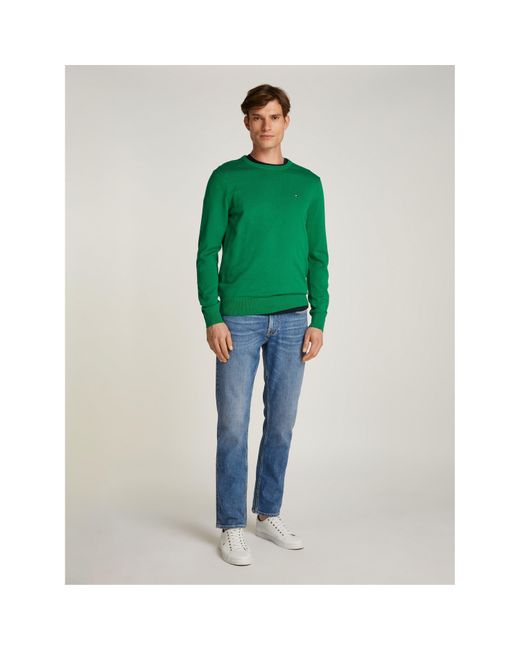 Tommy Hilfiger Blue Denton Whiskered Straight Leg Jeans for men