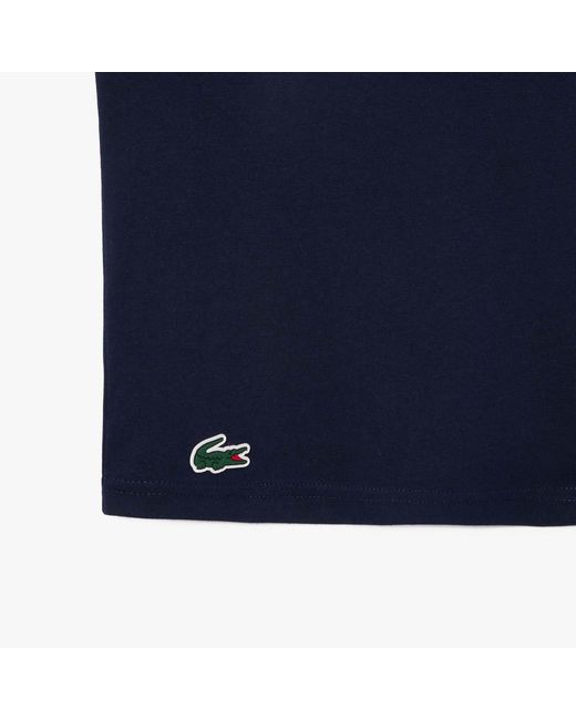 Lacoste Blue Ultra Dry Cotton Sport Crop Top
