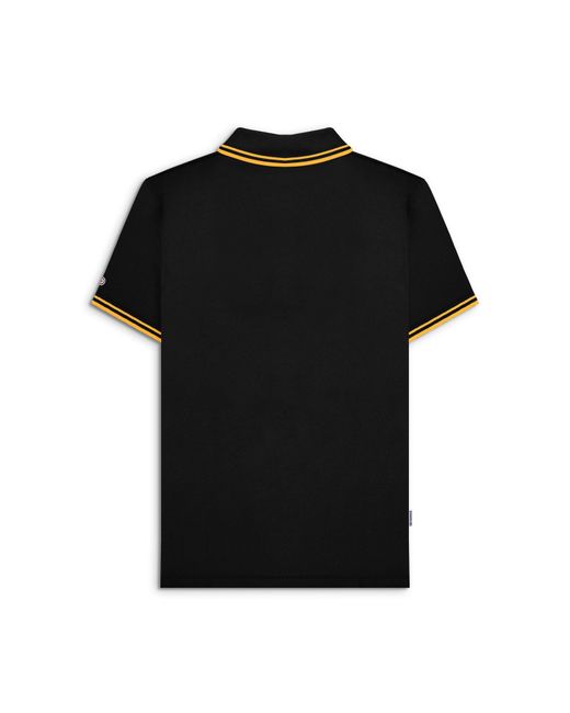 Lambretta Black Twin Tipped Polo for men