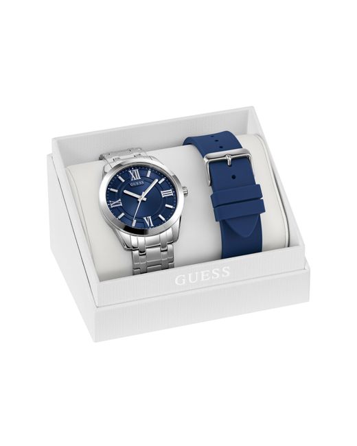 Guess Blue Elliot Boxset Quartz Analogue Watch for men