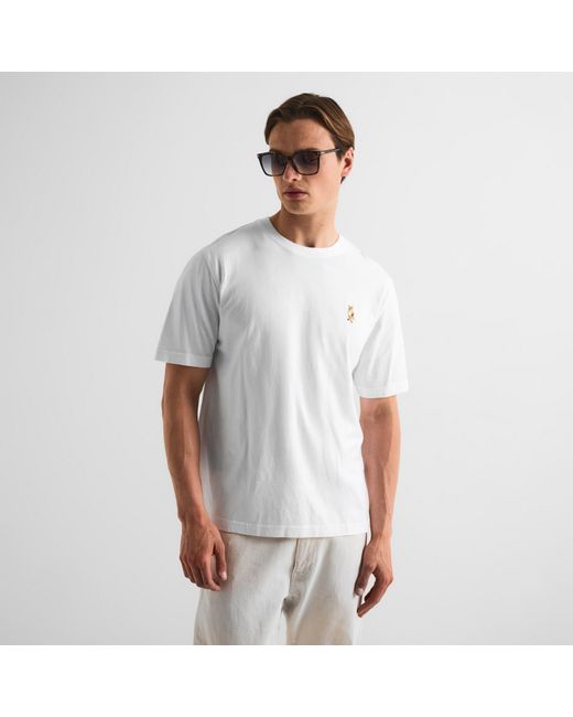 Maison Kitsuné White Stand Fox Comfort T-Shirt for men