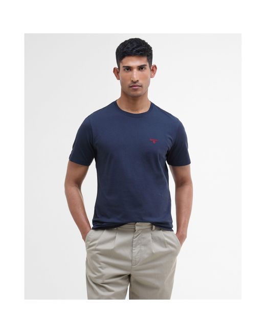 Barbour Blue T-Shirt Essential Sports Tee for men