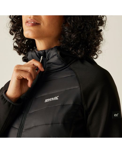 Regatta Black Andreson Water Resistant Hooded Long Sleeve Insulated Puffer Jacket