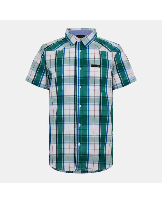 Bench Blue Short-Sleeve Patterned Shirt for men